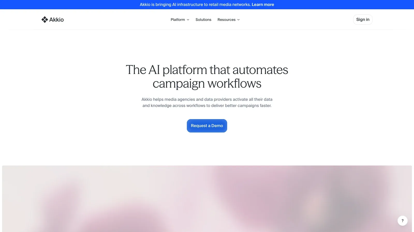 Akkio official website screenshot