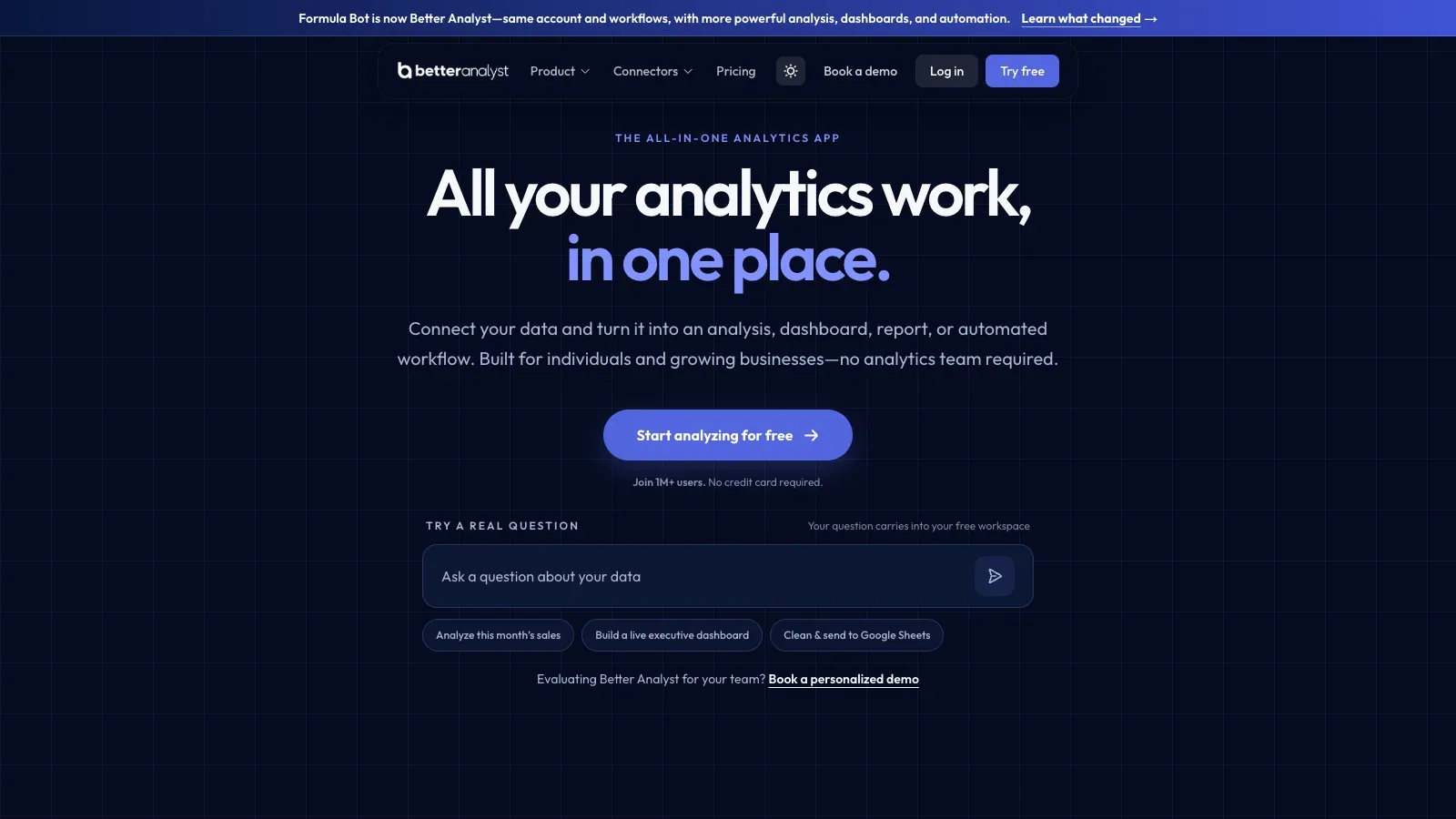 Better Analyst official website screenshot