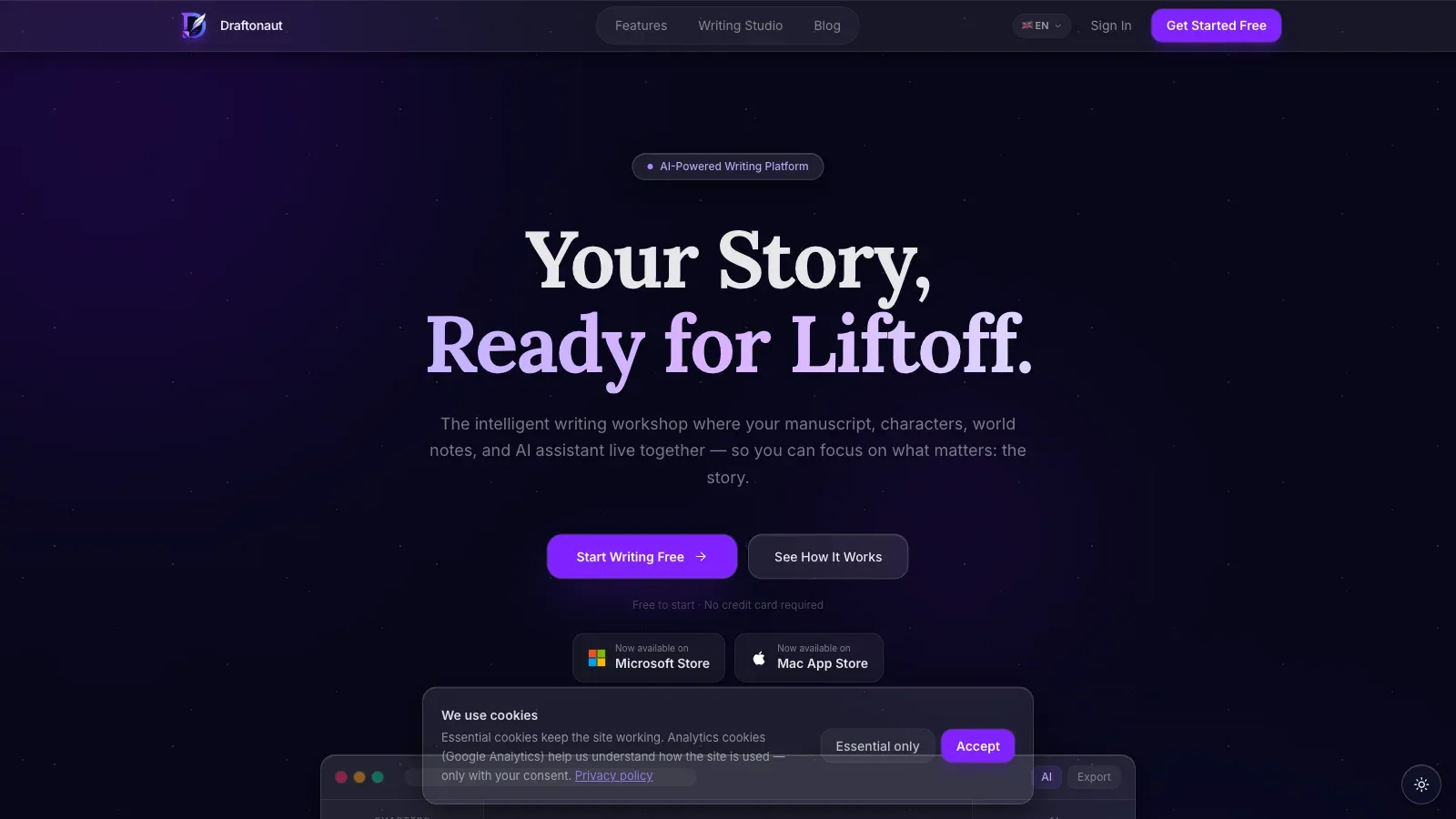 Draftonaut official website screenshot