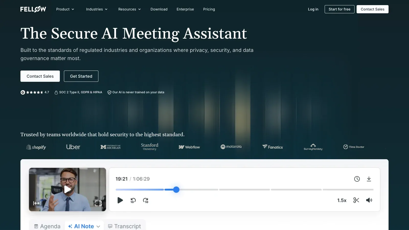Fellow official website screenshot