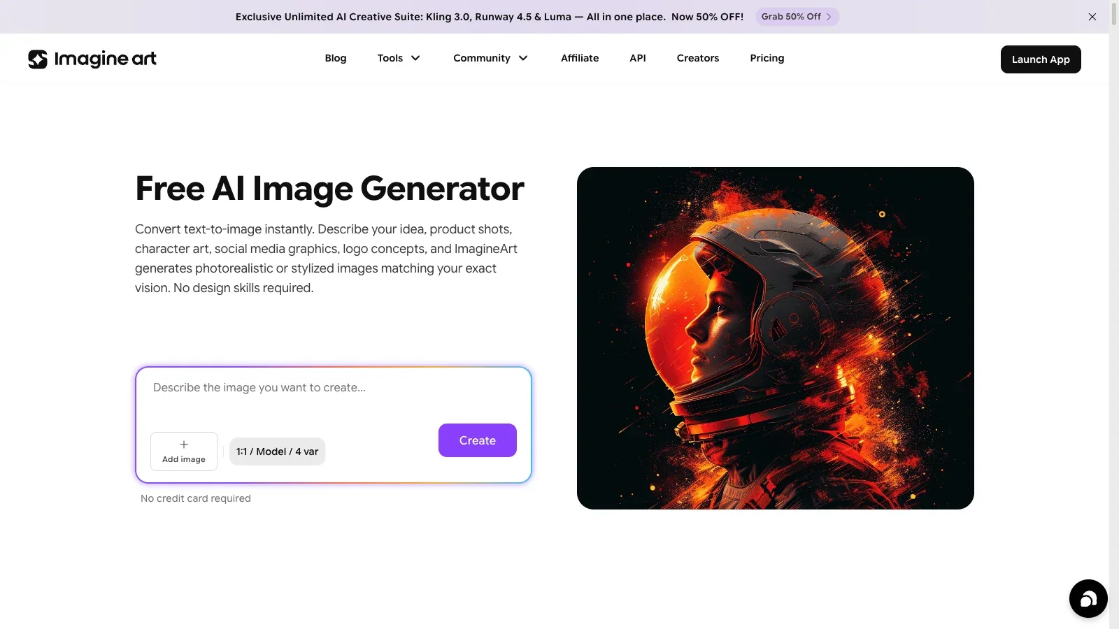 ImagineArt official homepage, captured 2026-09-17