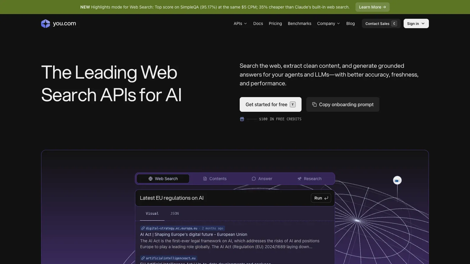 You.com official website screenshot