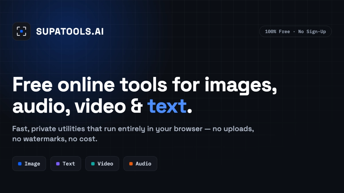 SupaTools.AI homepage screenshot