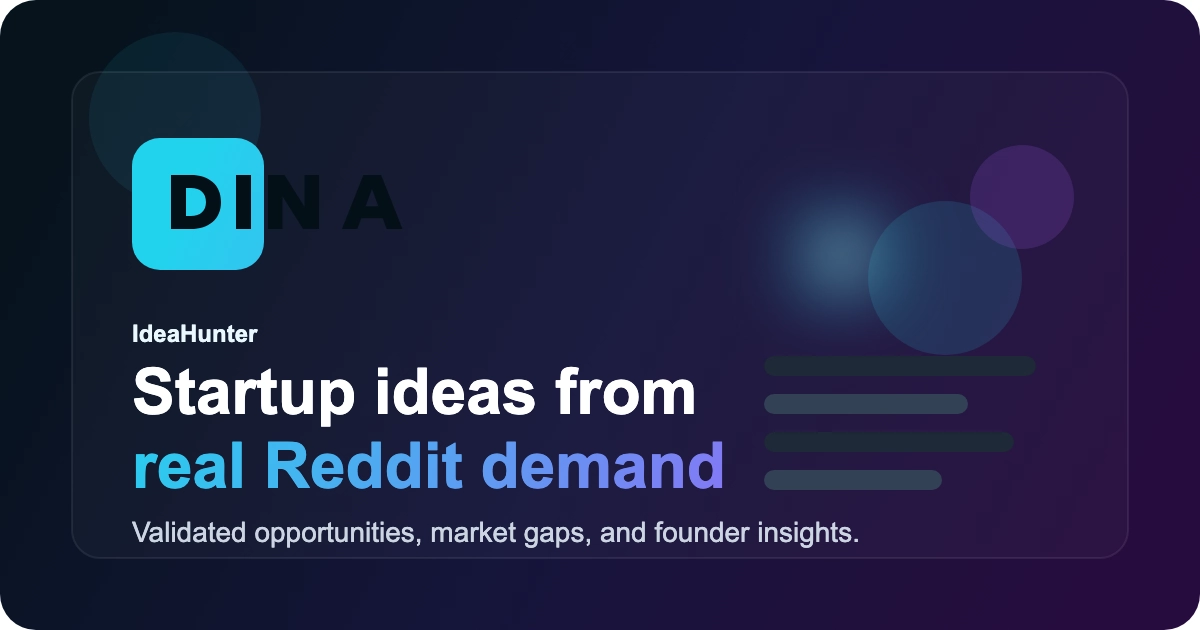 IdeaHunter homepage screenshot